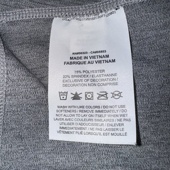 NIKE Dri Fit Heather Gray Capri Women Size XL 1X Leggings Pocket High Waist Gym - Picture 4 of 5